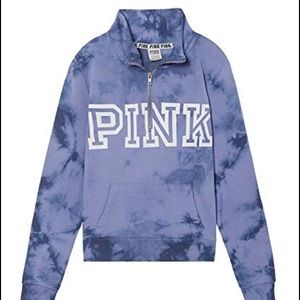 vs PINK 3/4 zip purple tie dye M